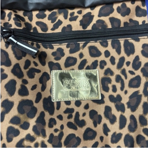 Victoria Secret PINK Travel Duffle Gym Bag Large Animal Print Logo - Picture 5 of 10